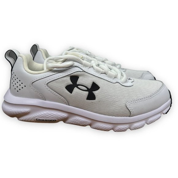 Under Armour Womens Charged Assert 9 White‎ Black Size 6 Running Shoes Women - Picture 10 of 12